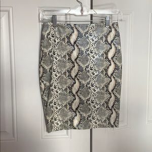 Snake Skin Pencil Skirt